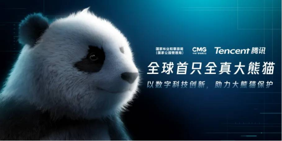 国家林业和草原局联合中央广播电视总台、腾讯发布全球首只“全真大熊猫”